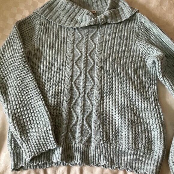 Axes Femme Women's Blue Sweater Pullover Top Size M - Picture 3 of 13